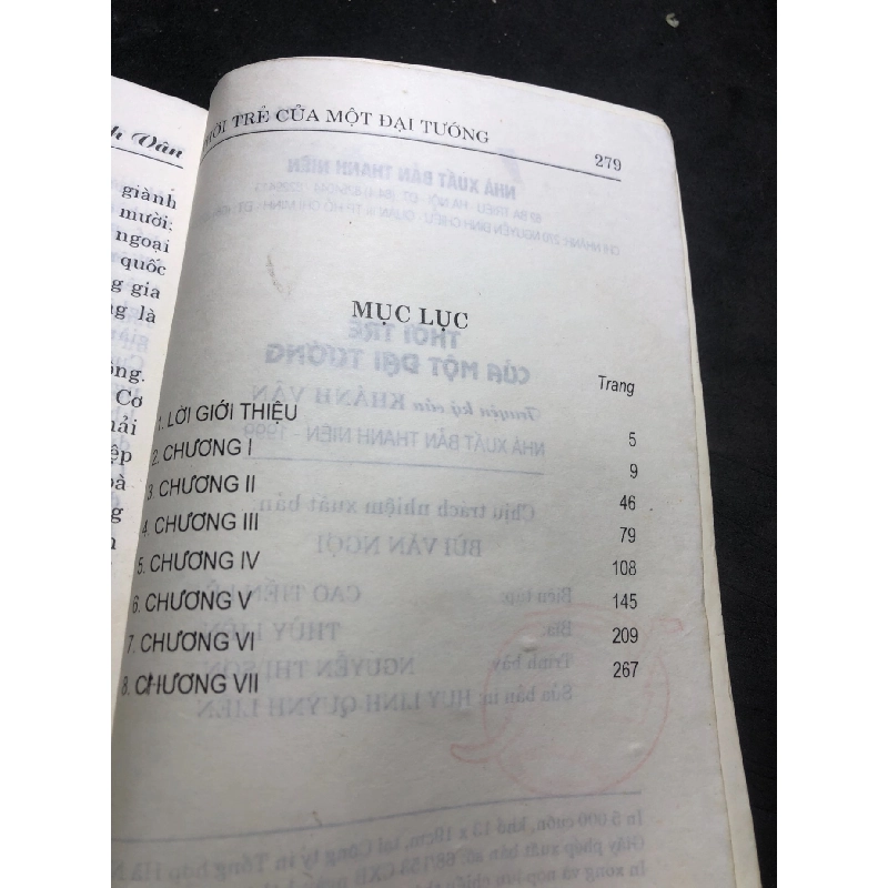 Thời trẻ của một Đại Tướng mới 70% ố bẩn có dấu mộc và viết nhẹ trang đầu 2000 Khánh Vân HPB0906 SÁCH LỊCH SỬ - CHÍNH TRỊ - TRIẾT HỌC 914570