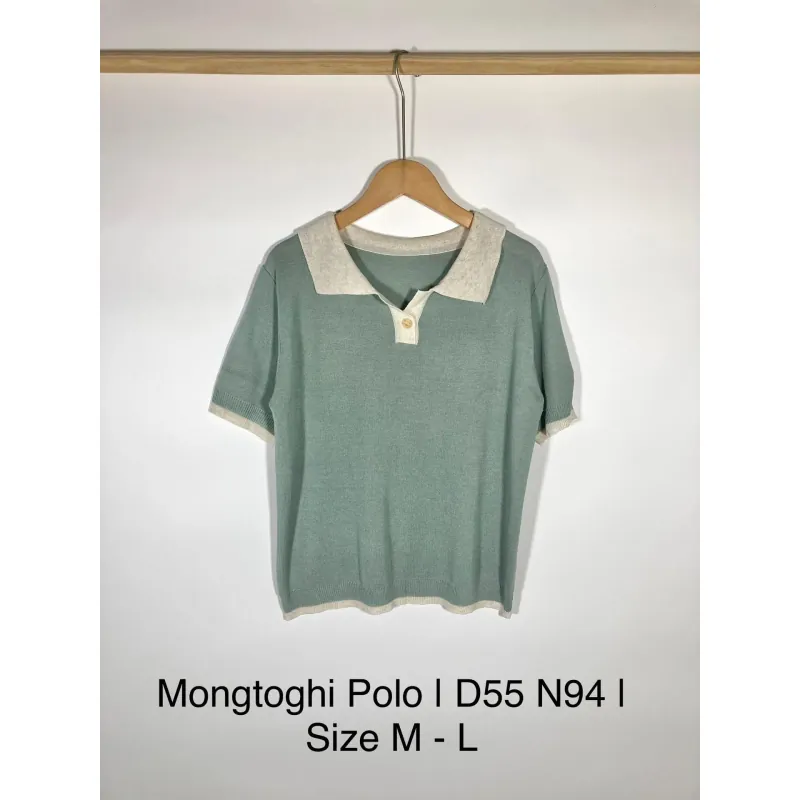 Áo Mongtoghi Polo Xanh Mint Fit < 60Kg 798546