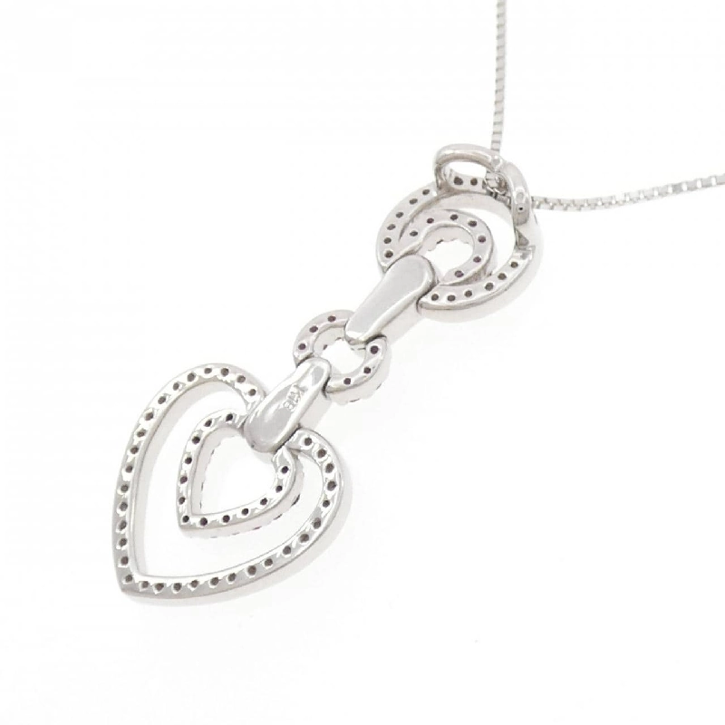 K18WG/K18BG Dây chuyền hình trái tim Ruby - Hàng hiệu Chính hãng 859949