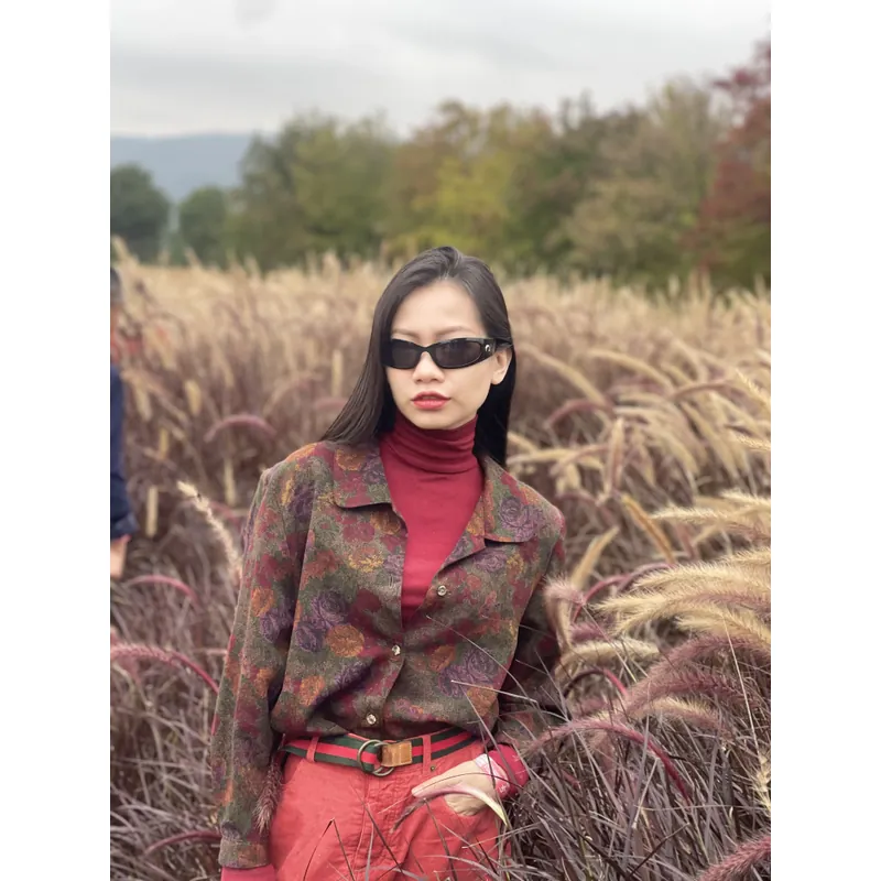 Áo sơmi nữ hoạ tiết vintage 673878