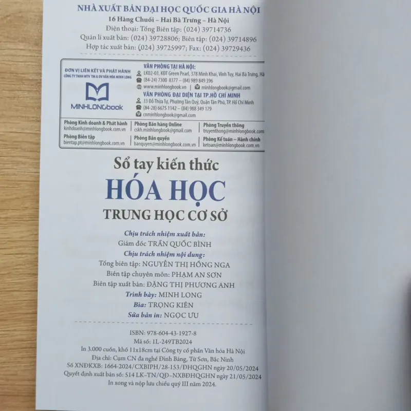 Sách Sổ tay kiến thức Hóa Học 931259