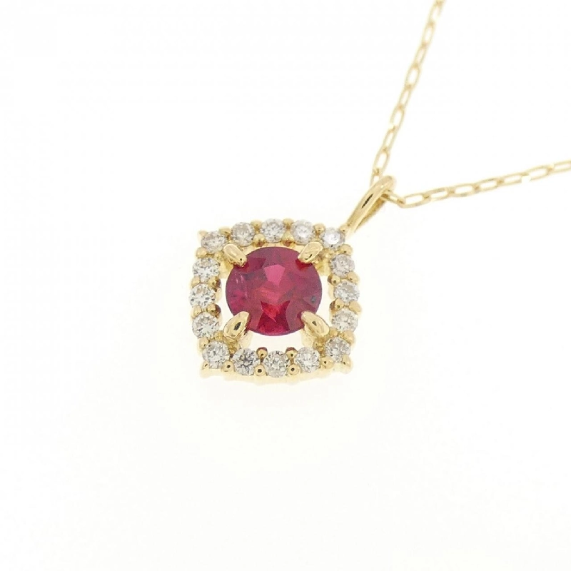 Dây chuyền ruby K18YG 0.19CT - Hàng hiệu chính hãng 863582