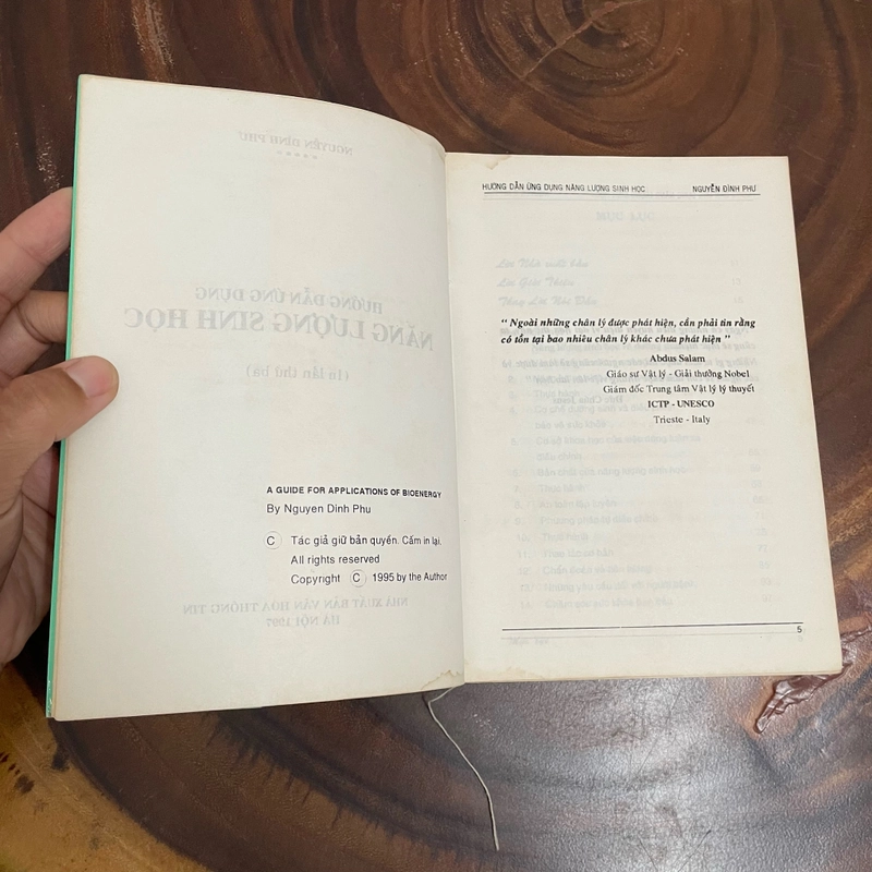 II Tựa sách: Hướng Dẫn Ứng Dụng Năng Lượng Sinh Học - Nguyễn Đình Phu - 1997 443460