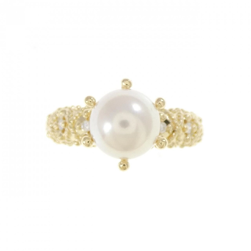 Nhẫn ngọc trai Akoya 750YG 7.4mm - Hàng hiệu Authentic 853625