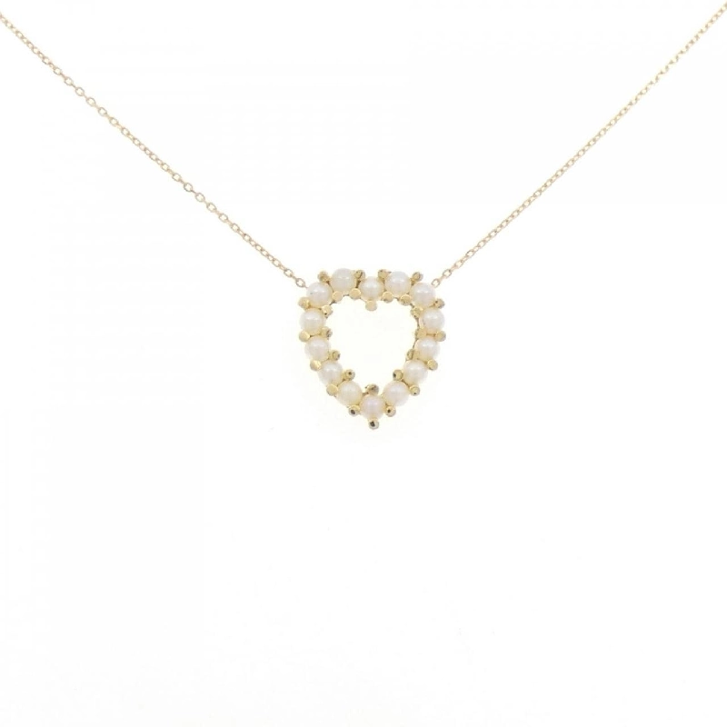 K18YG Dây chuyền ngọc trai Akoya hình trái tim - Hàng hiệu Authentic 855902