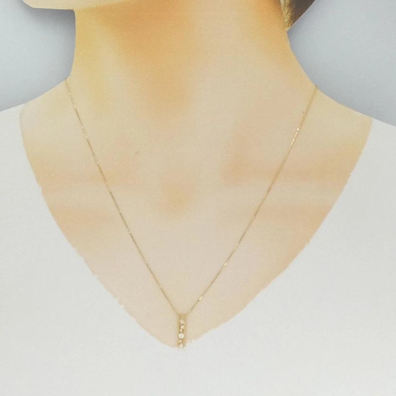 K18YG Dây chuyền kim cương - Hàng hiệu Authentic 859742