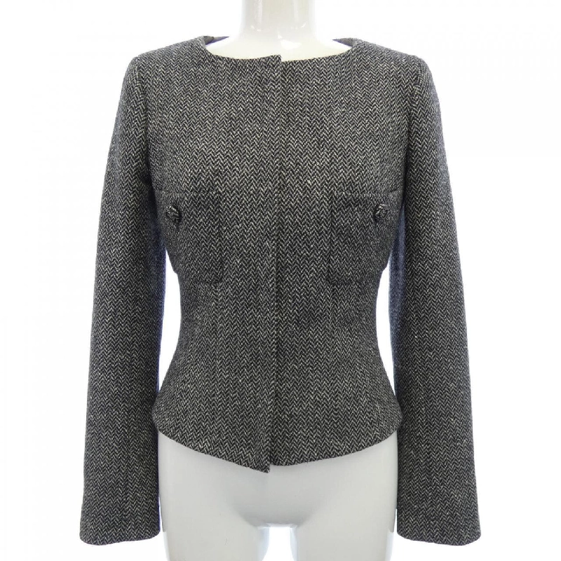 Jacket không cổ CHANEL P33328W04149 - Hàng hiệu Authentic 822355