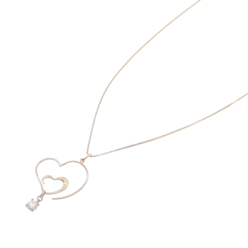 K18PG Dây chuyền trái tim kim cương 0.18CT - Hàng hiệu Chính hãng 864635