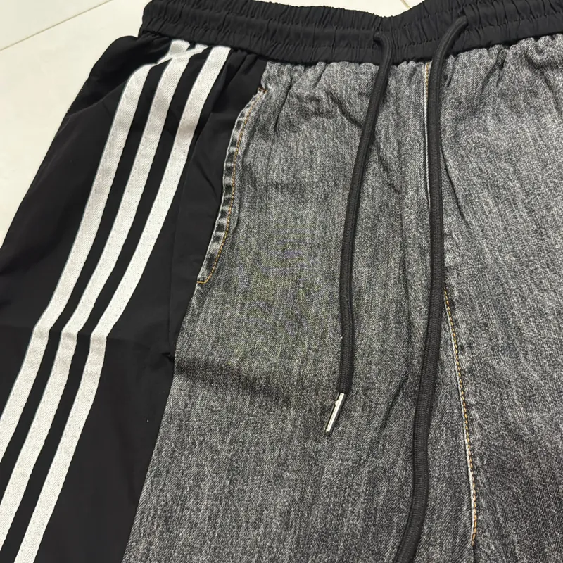 Quần sort ngố màu lông chuột phối sọc 741014