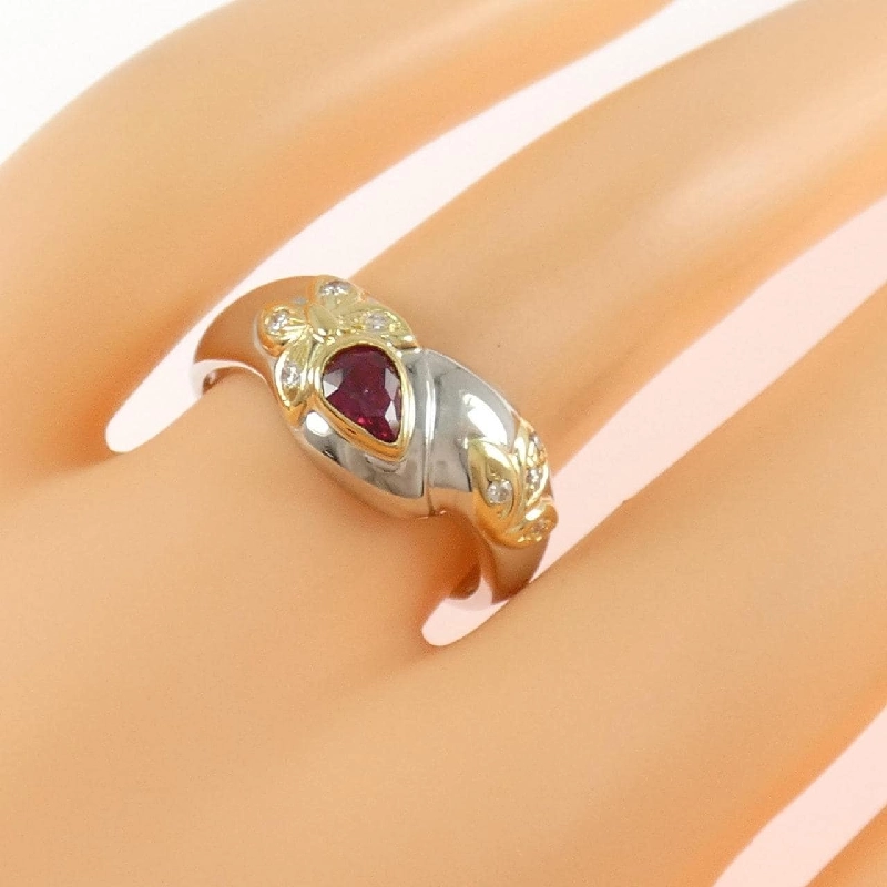 Nhẫn Ruby Bướm PT900/K18YG 0.37CT - Hàng hiệu Chính hãng 850097