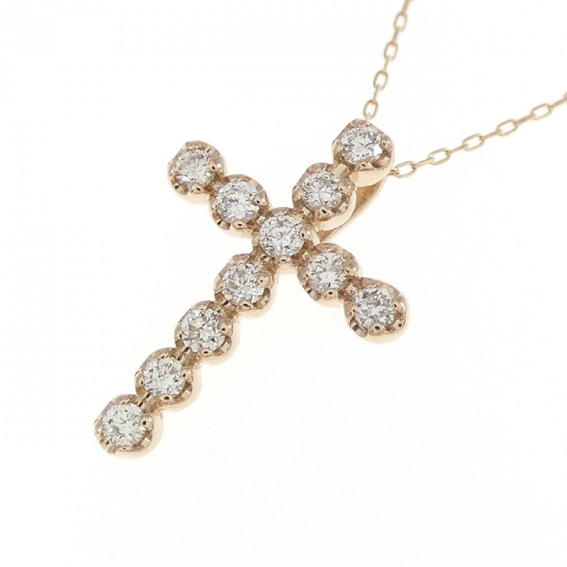 K18PG Dây chuyền kim cương hình thánh giá 0.20CT - Hàng hiệu Chính hãng 863221