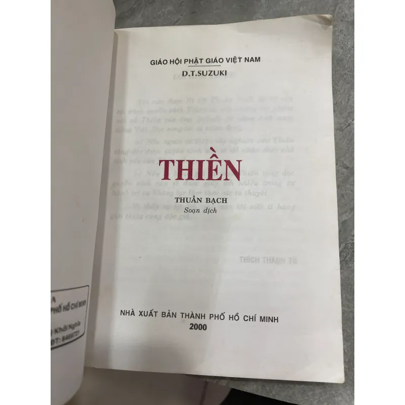 THIỀN - D. T. SUZUKI (THUẦN BẠCH dịch) 1041886