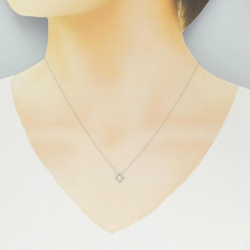 Dây chuyền kim cương hoa PT900/PT850 0.08CT - Hàng hiệu Chính hãng 860946