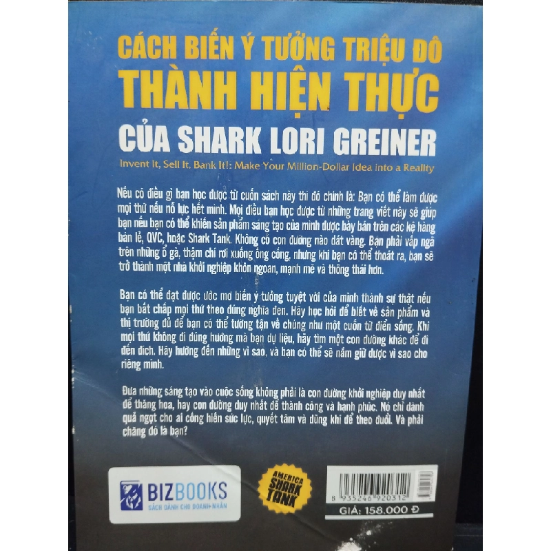 Cách Biến Ý Tưởng Triệu Đô Thành Hiện Thực Của Shark Lori Greiner mới 80% ố nhẹ 2018 HCM2405 Lori Greiner SÁCH KỸ NĂNG 146793