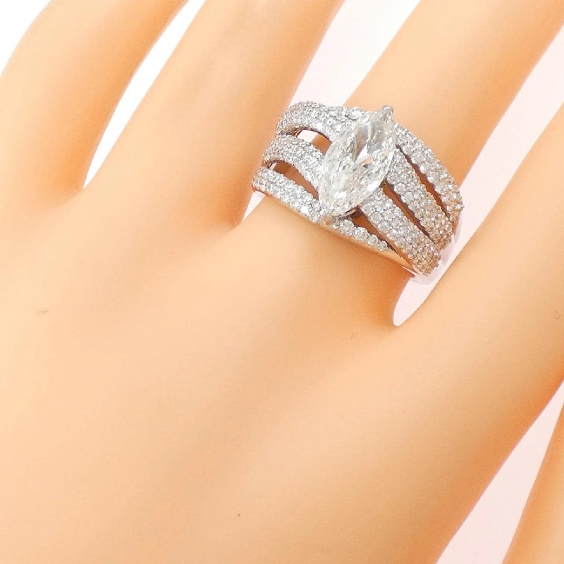 Nhẫn kim cương PT900 1.518CT F SI2 cắt Marquise - Hàng hiệu Chính hãng 874856