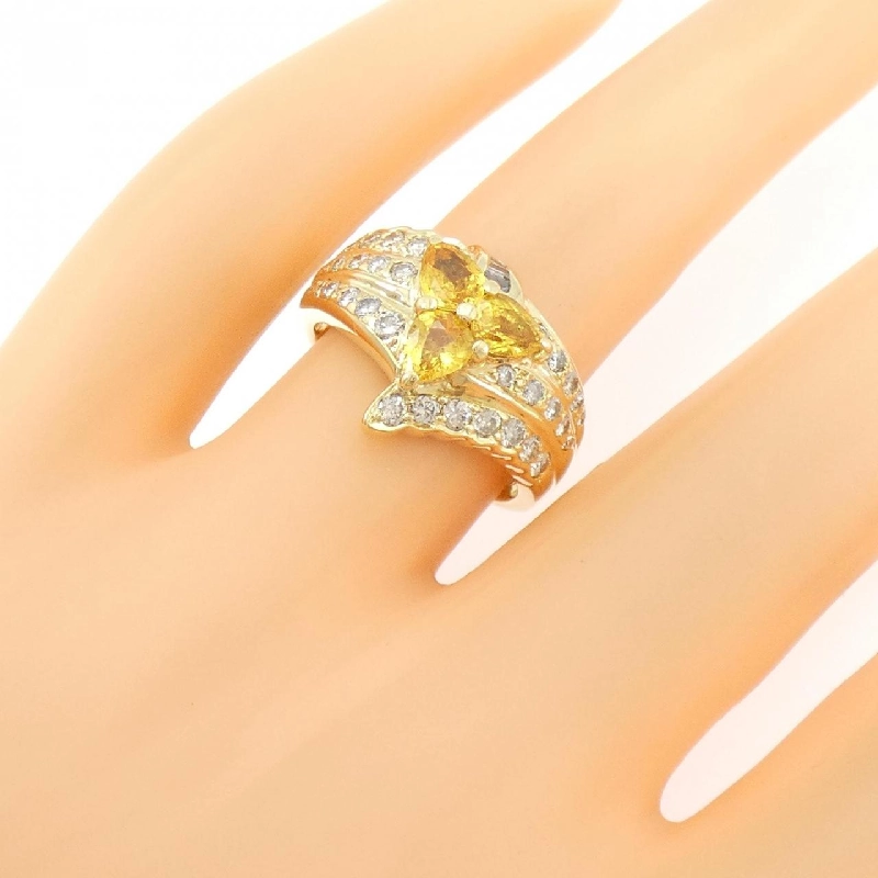 Nhẫn Sapphire K18YG 1.05CT - Hàng hiệu Chính hãng 852346