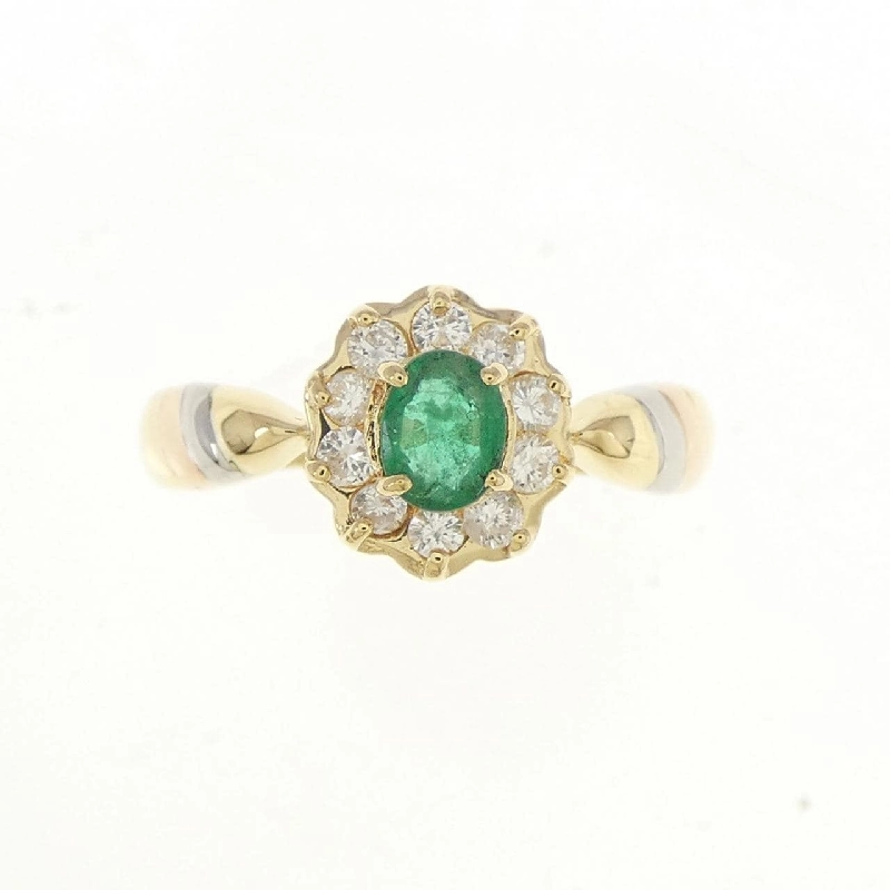 Nhẫn Emerald K18YG/PT900 0.25CT 670310
