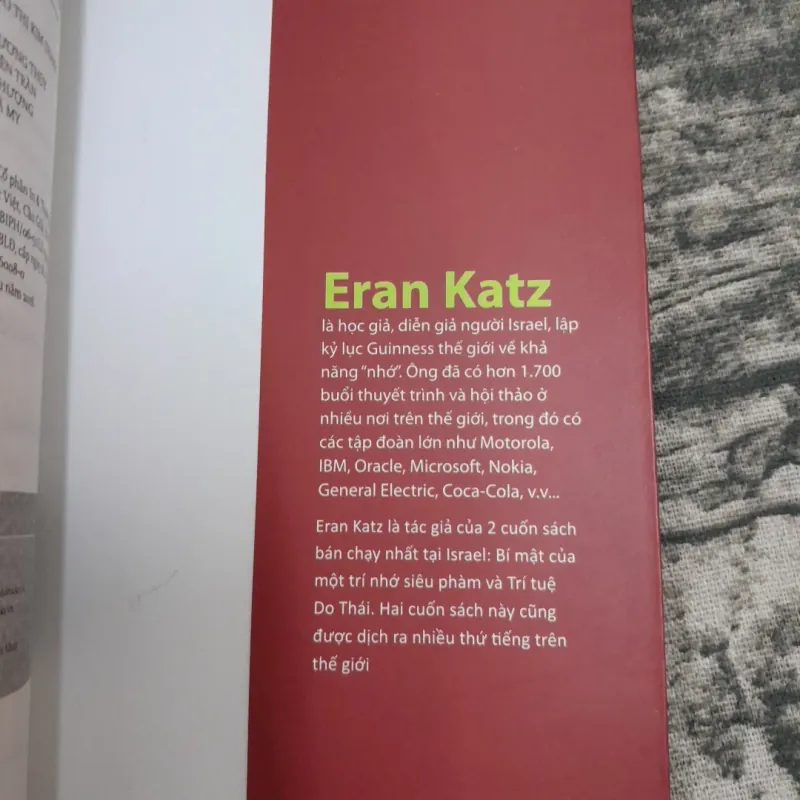 Bí mật của một trí nhớ siêu phàm. Tác giả  ERAN KATZ 745377