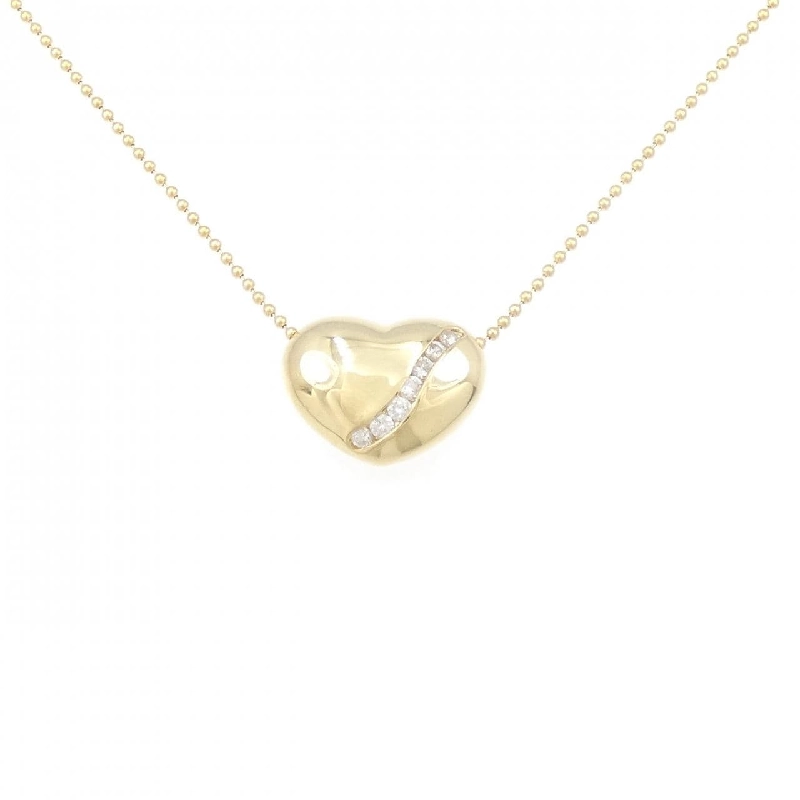 K18YG Dây chuyền kim cương hình trái tim 0.18CT - Hàng hiệu Chính hãng 863095