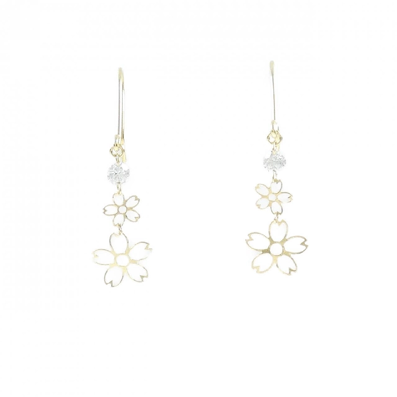 K18YG Bông tai hoa kim cương 0.20CT - Hàng hiệu Chính hãng 873137