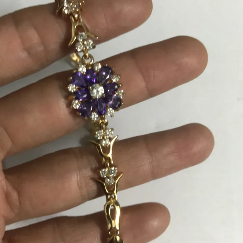 Lắc tay + mặt dây tím thạch anh 977299