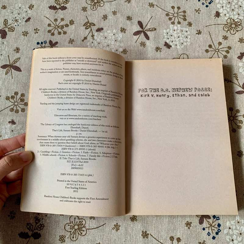 Sách ngoại văn That's Life, Samara Brooks, Used, Chapter Book 444125