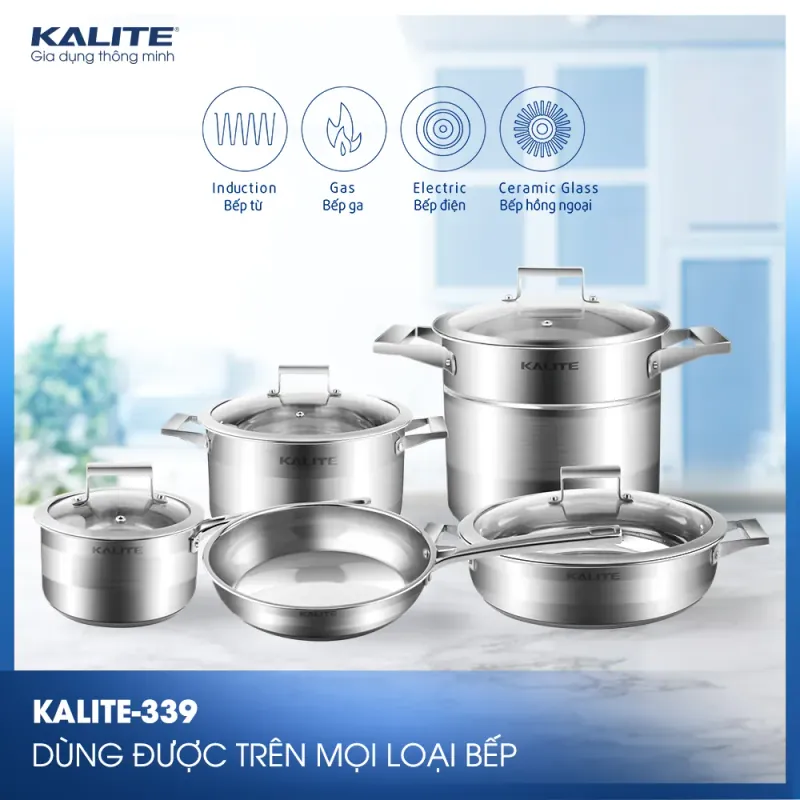 Bộ nồi chảo KALITE KL-339 siêu bền chuẩn châu Âu 795668