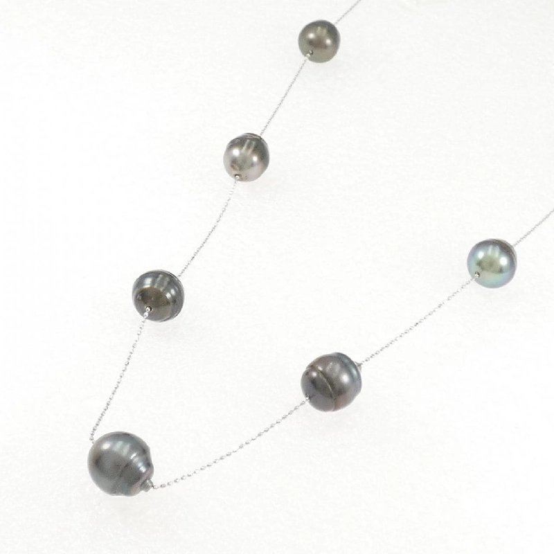 K18WG Ngọc trai đen dây chuyền - Hàng hiệu Authentic 861162