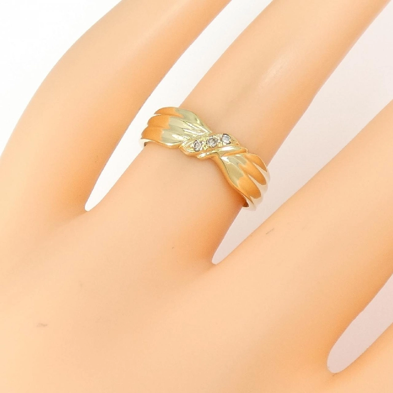 Nhẫn kim cương K18YG 0.04CT 668552