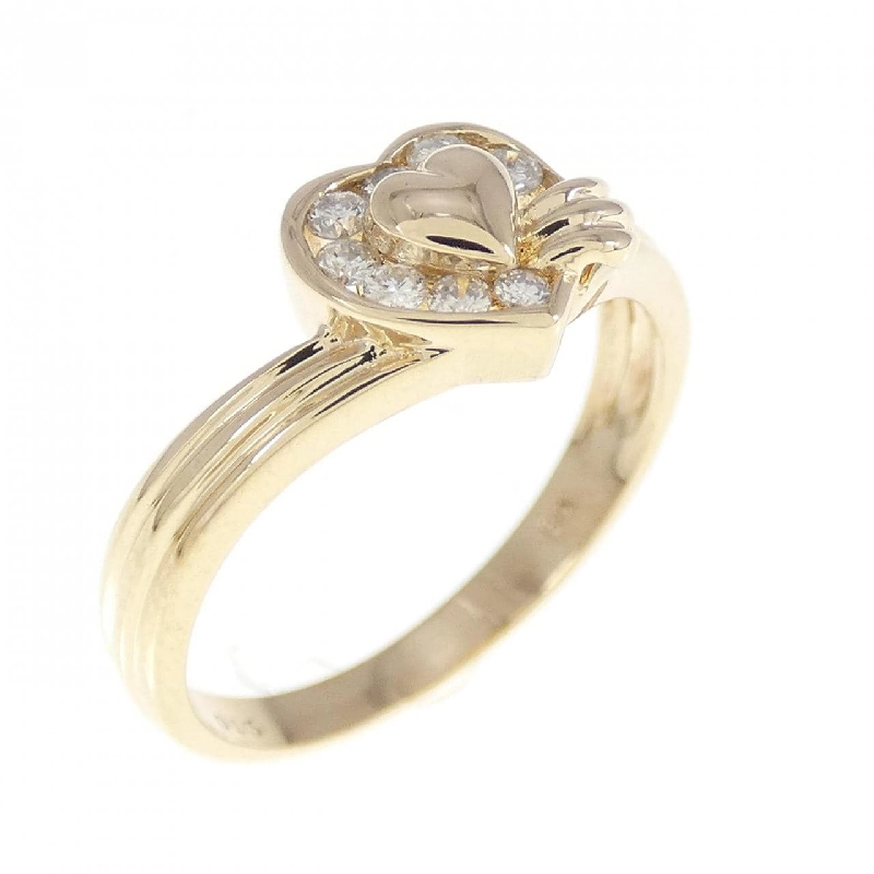 Nhẫn kim cương hình trái tim K18YG 0.13CT 673239