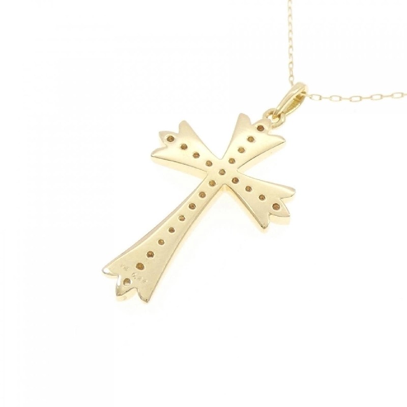 K18YG Dây chuyền kim cương chéo 0.22CT - Hàng hiệu chính hãng 857329