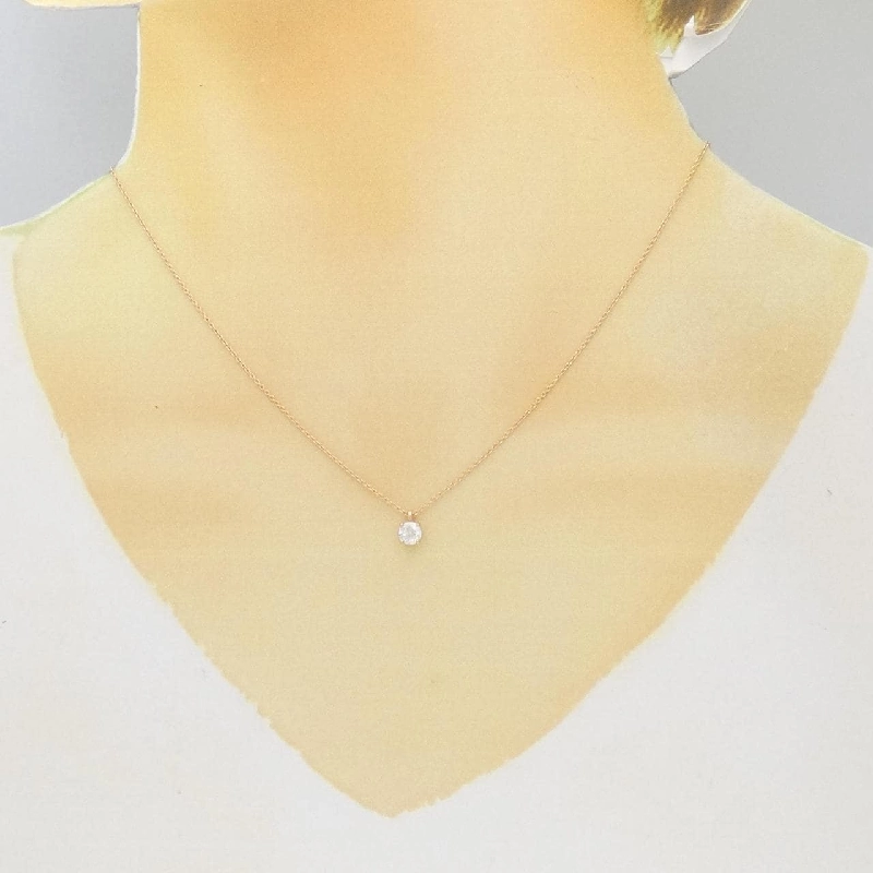 K18PG Dây chuyền kim cương 0.310CT G SI2 VG - Hàng hiệu Chính hãng 876068