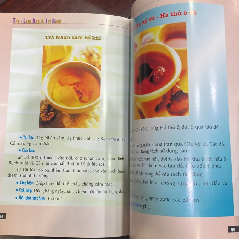 TRÀ LÀM ĐẸP VÀ TRỊ BỆNH - sách sức khoẻ dinh dưỡng - CHỦ BIÊN VÂN VŨ  1038195