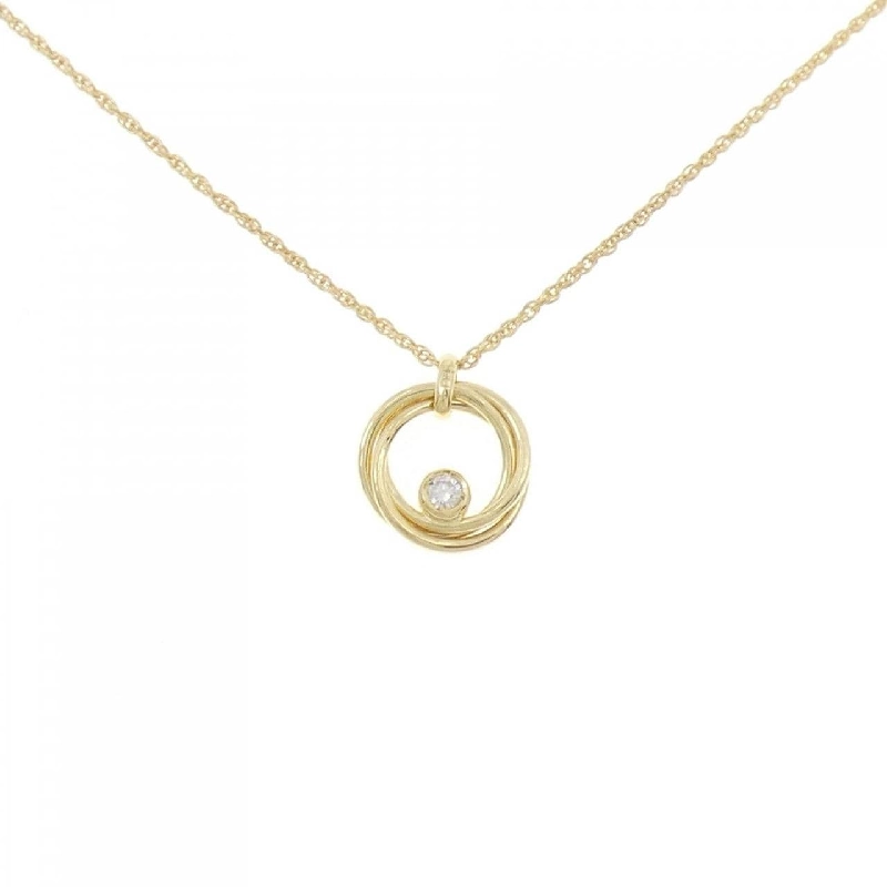 K18YG Dây chuyền kim cương 0.05CT - Hàng hiệu Chính hãng 860206