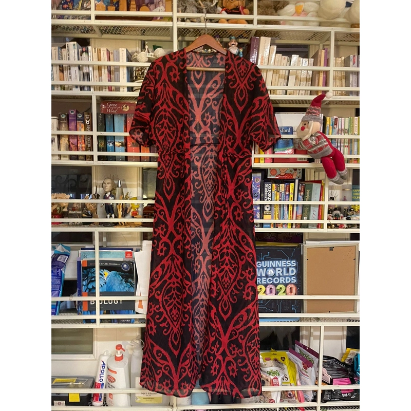 Đầm khoác đỏ, bông, Size M 528196