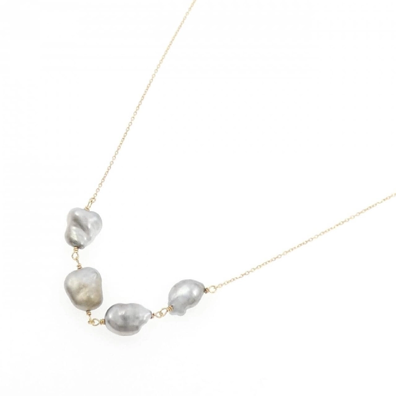 K18YG Ngọc trai đen dây chuyền - Hàng hiệu Authentic 848155