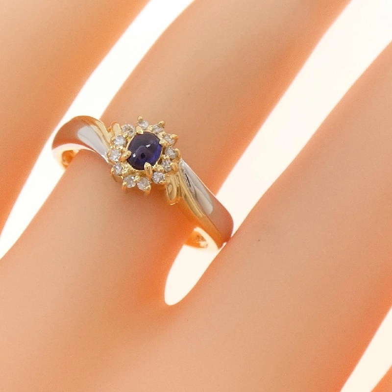 Nhẫn Sapphire K18YG/PT900 0.19CT 669348