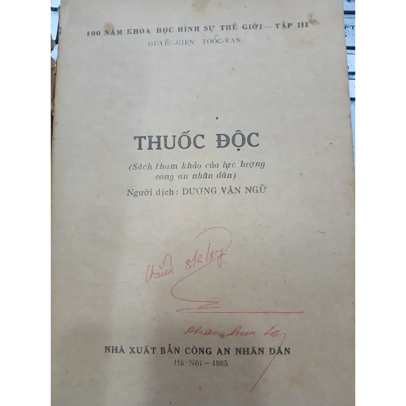THUỐC ĐỘC ( GUYẾC - GIEN TOÓC - VAN ) 575444