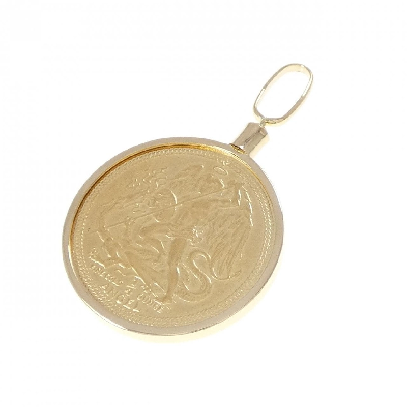 K18YG(枠) Đồng xu Mặt dây chuyền - Hàng hiệu Authentic 866861