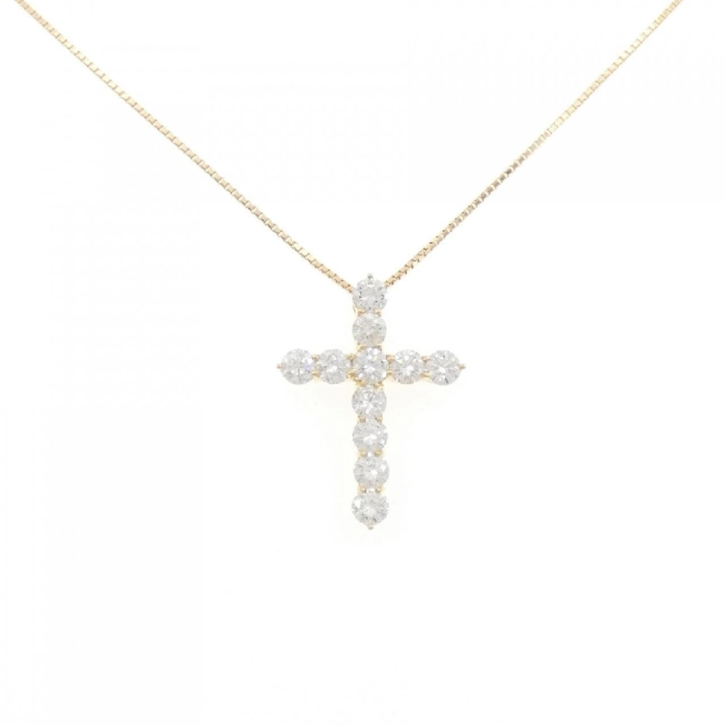 K18YG Dây chuyền kim cương 2.239CT E-F VS1-2 VG - Hàng hiệu Chính hãng 873563