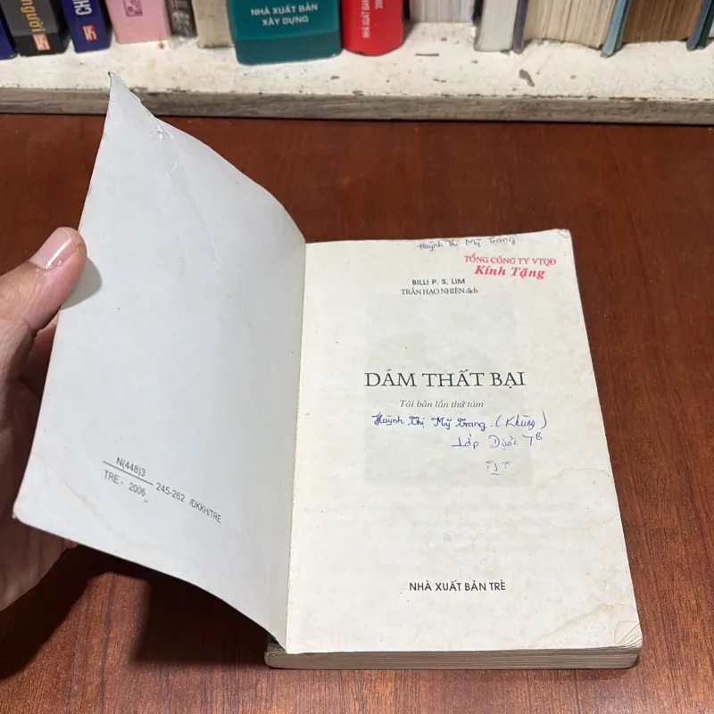 II Sách Kỹ Năng: Dám Thất Bại - BILLI P.S LIM - 2006 763205