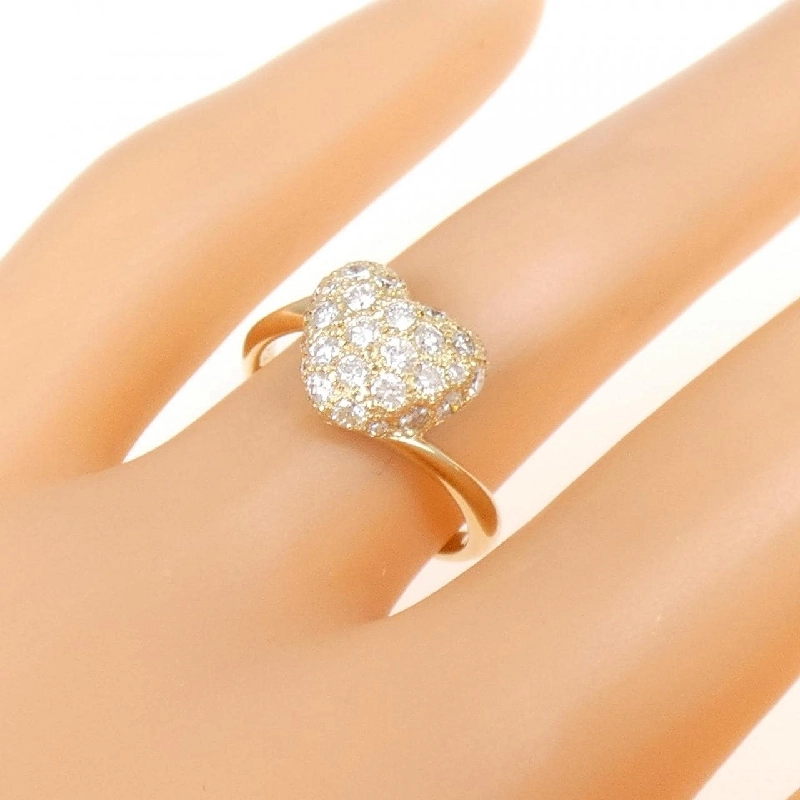 Nhẫn kim cương hình trái tim K18YG 0.627CT 673546