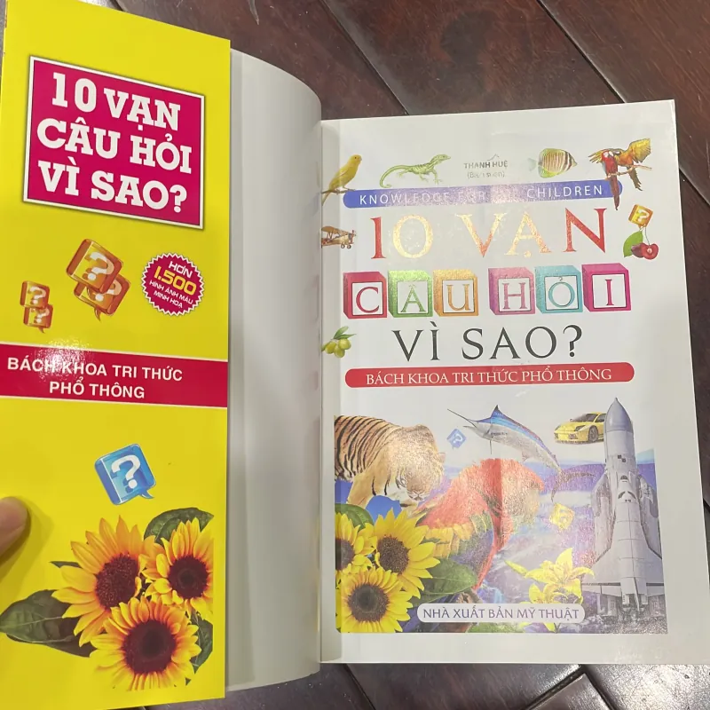Sách in màu cán bóng : 10 vạn câu hỏi vì sao ? Bách khoa tri thức phổ thông 1500 hình ảnh 1026754