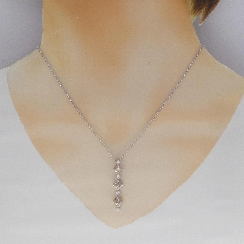 K18WG Dây chuyền kim cương 2.22CT - Hàng hiệu Chính hãng 858097