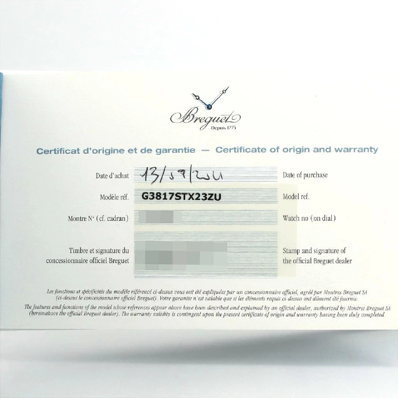 Breguet Type XXI 3817ST/X2/3ZU SS tự động - Hàng hiệu chính hãng 882020