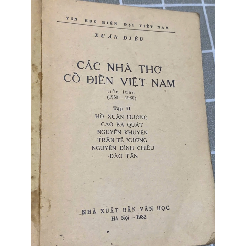 VĂN HỌC HIỆN ĐẠI VIỆT NAM XUÂN DIỆU  CÁC NHÀ THƠ CỔ ĐIỂN VIỆT NAM 545405