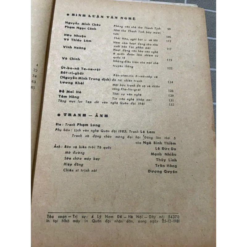 TẠP CHÍ VĂN NGHỆ QUÂN ĐỘI- 30 NĂM THÀNH LẬP TẠP CHÍ TẠP CHÍ VĂN NGHỆ QUÂN ĐỘI 556913