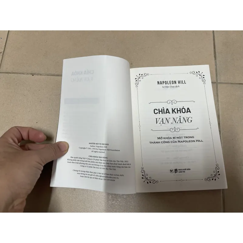Chìa Khóa Vạn Năng - Mở Khóa Bí Mật Trong Thành Công Của Napoleon Hill - Napoleon Hill 47 786370