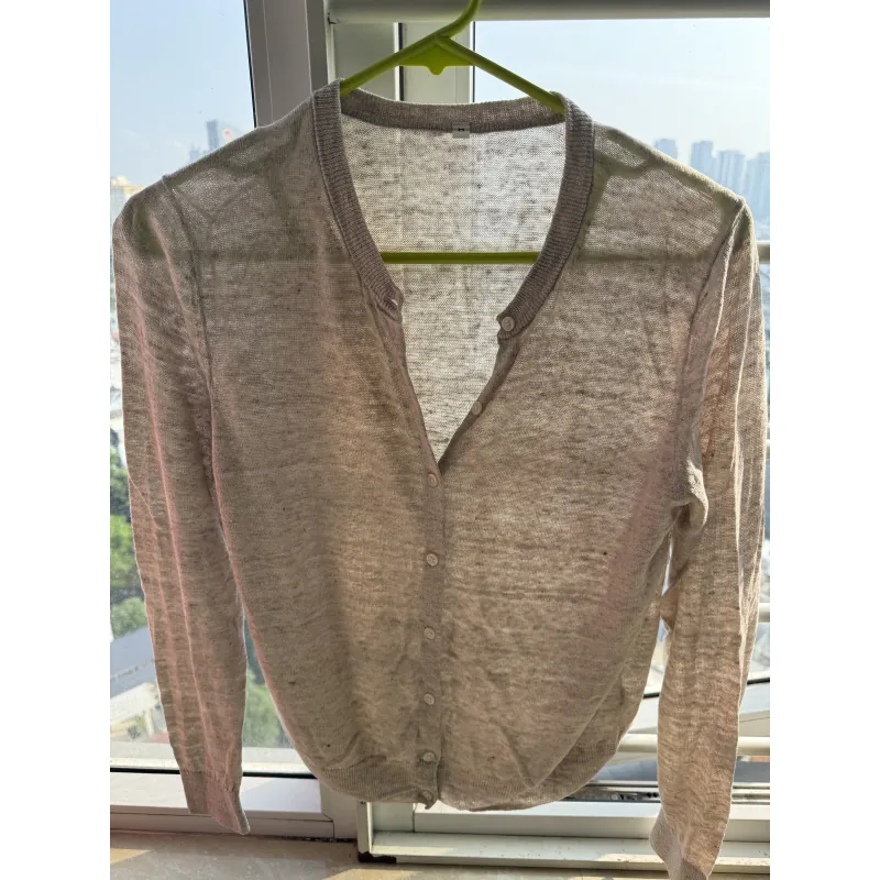 Combo 3 áo cardigan linen của MUJI 1025639