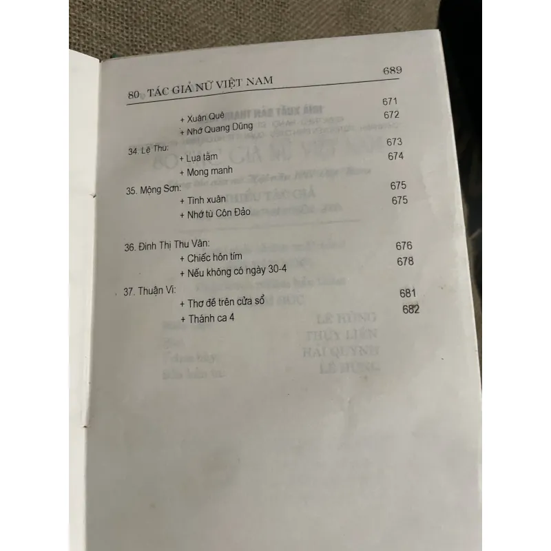 80 tác giả nữ Việt Nam - 700 trang, bìa cứng , thơ văn  760376
